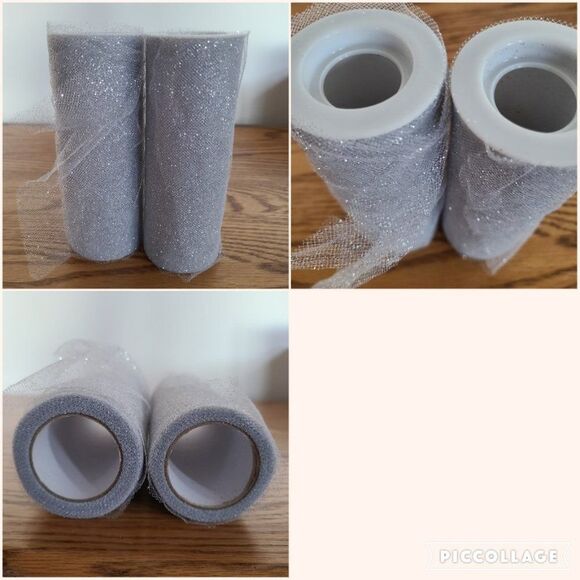 Christmas Crafts Lot - Includes Tulle, Ribbon, and Bulk Ornaments For Crafting - Picture 10 of 16